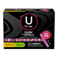 U By Kotex Click Tampons, Multipack 15reg/15super 30ct