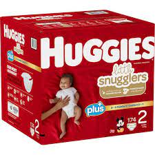 Huggies Plus Diapers Size 2, 174 ct