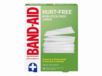 Band-Aid Hurt-Free Non-Stick Pads Large 10ct