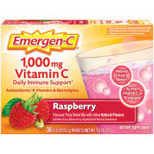 Emergen-C 1000mg Vitamin C Raspberry 30 packets