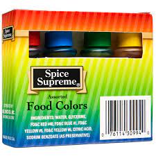 Spice Supreme Food Color Set 4ct