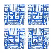 Sophistiplate Blue & White Greek Cocktail Napkins 25cm x 25cm 20pk