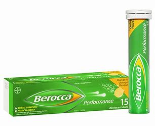 Berocca Effervescent Tablets, Mango & Orange, 15 ct