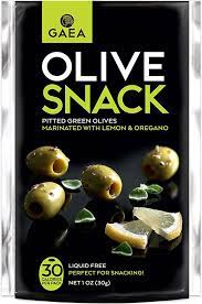 Gaea Gaea Olive Snack Pitted Green  1oz