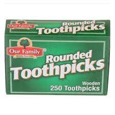 Our Family Rounded Toothpicks 250ct