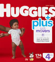 Huggies Plus Diapers Size 4, 174 ct