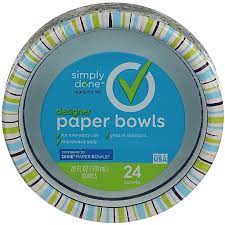 Simply Done Paper Bowl Design 20oz 24ct