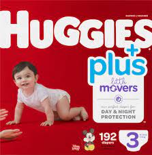 Huggies Plus Diapers Size 3, 192 ct