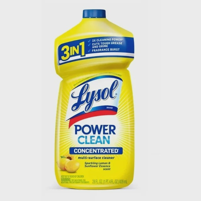 Lysol Power Clean Concentrated Multi Surface Cleaner Sparkling Lemon & Sunflower Essence 48fl oz