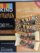 Kind Minis Variety Pack Peanut Butter Chocolate & Caramel Almond Sea Salt 36 ct