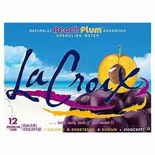 La Croix Sparkling Water Beach Plum 12oz 8pk + Bottle Deposit $.40