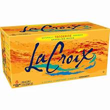 La Croix Sparkling Water Tangerine 12oz 8pk + Bottle Deposit $.40