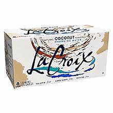 La Croix Sparkling Water Coconut 12oz 8pk + Bottle Deposit $0.40