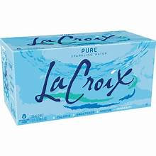 La Croix Sparkling Water Pure 12oz 8pk + Bottle Deposit $0.40