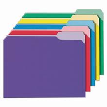 Universal Deluxe Colored 1/3-Cut Tab Letter Size File Folder 100ct