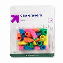 Up&Up Cap Erasers 25ct