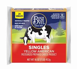 Best Yet IWS American Cheese Slices Orange 16oz