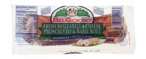 BelGioioso Fresh Mozzarella Cheese  Proscuitto & Basil Roll 8oz