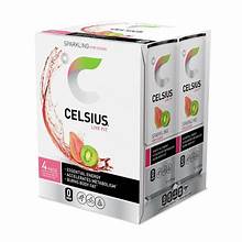 Celsius Energy Drink Kiwi Guava 12fl oz 4pk + Bottle Deposit $0.20