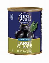 Best Yet Large Pitted Black Olives 6oz