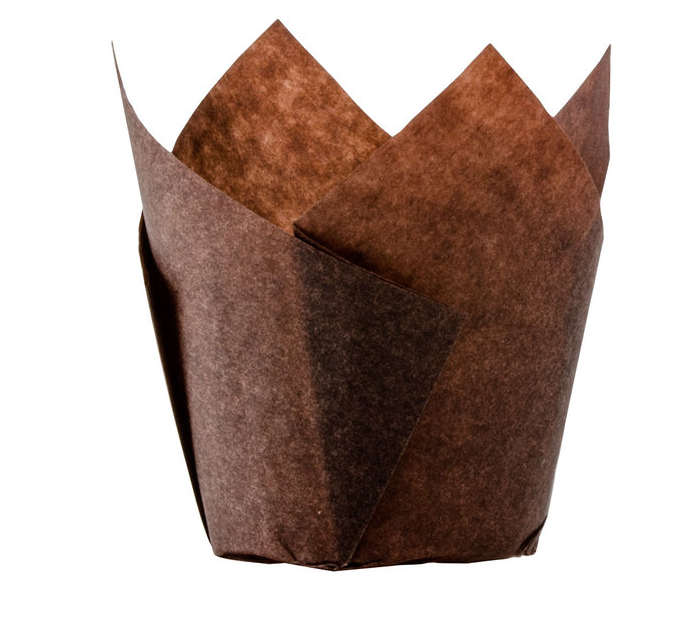 Large Chocolate Tulip Liners - 25 pk