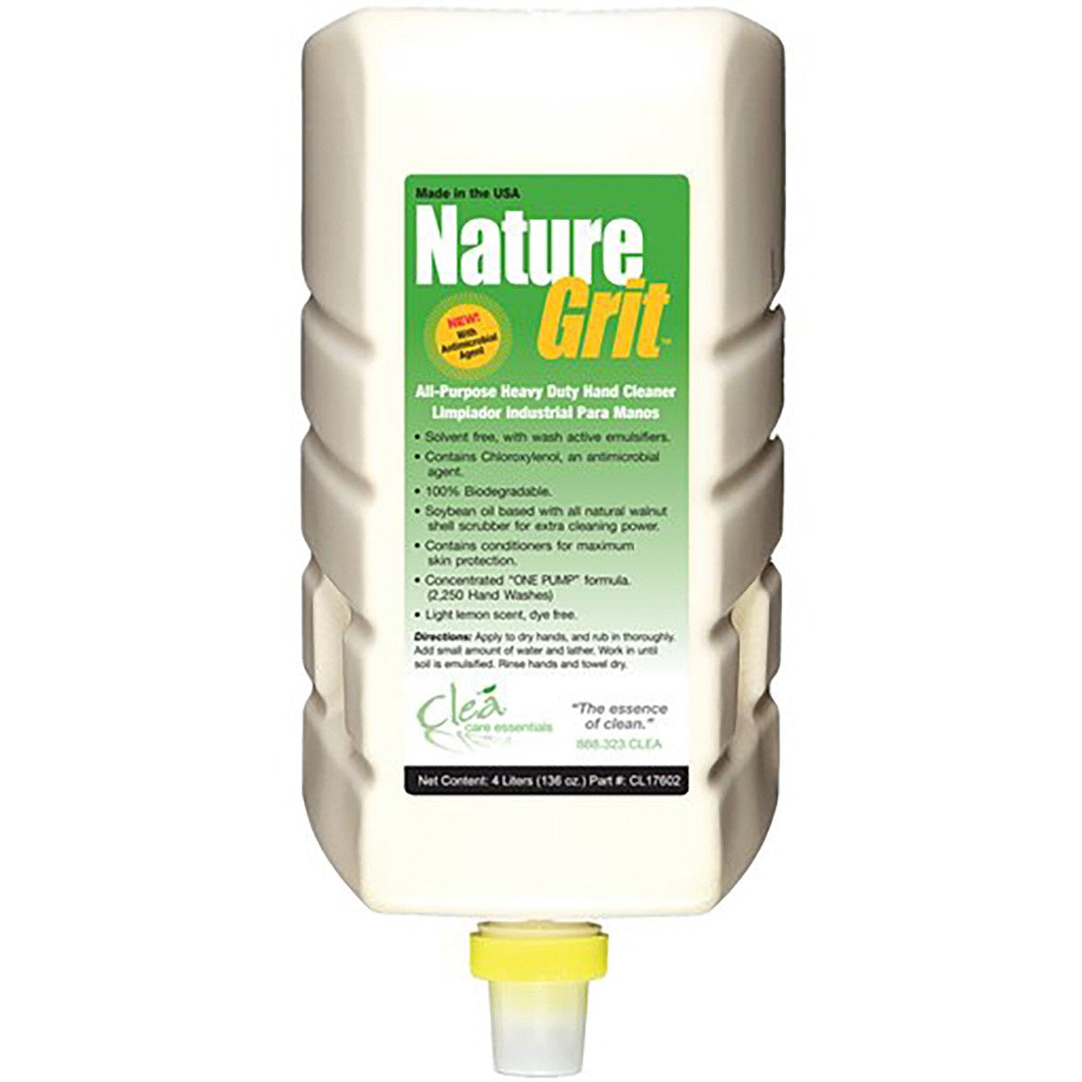 Clea Nature Grit Heavy Duty Hand Cleaner Citrus 4000ml Refills, 2/case