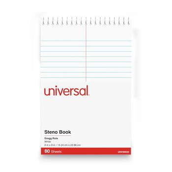 Universal Steno Book Gregg Rule 6 x 9 6pk