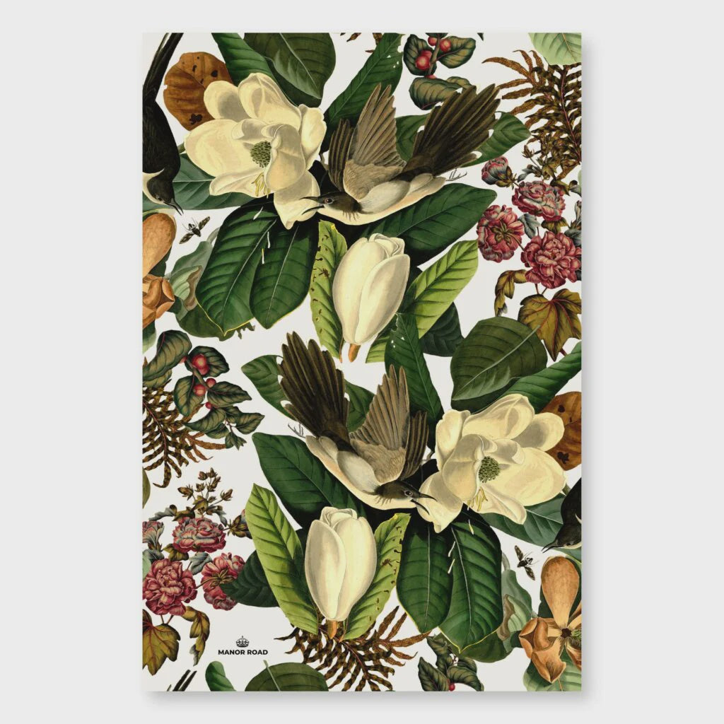 Manor Road Magnolia Blooms Microfiber Tea Towel 75x50cm