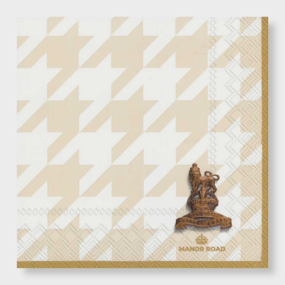 Manor Road Classic Houndstooth Lunch Napkin 33x33cm 20pk