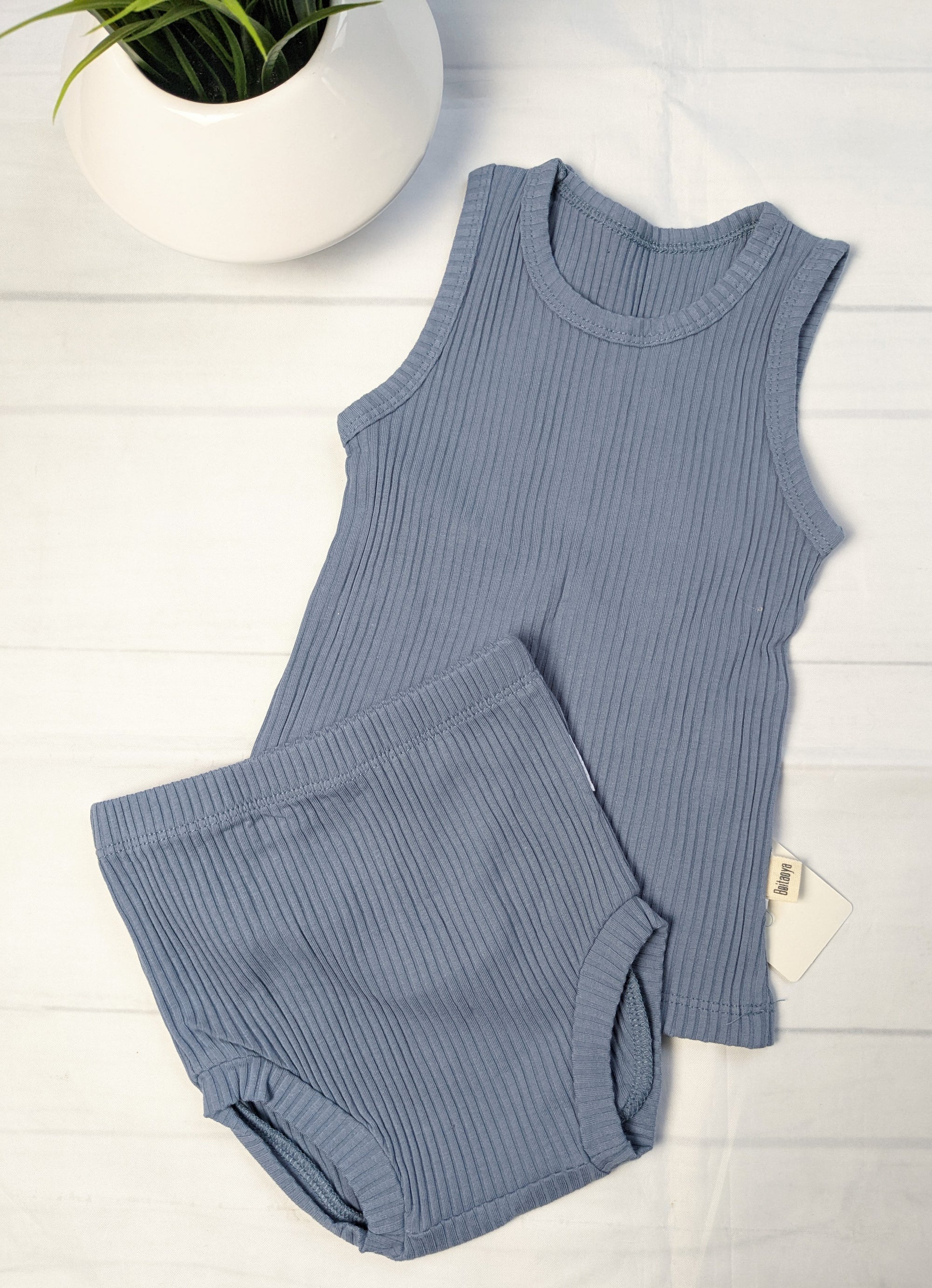 Tradewinds Blue Tank & Shorts Outfit