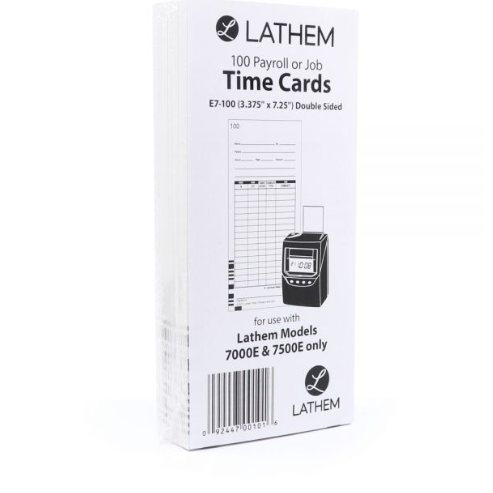 Lathem Time Cards E7-100