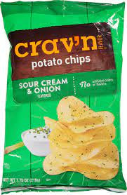 Crav'n Flavor Sour Cream & Onion Chips 8oz