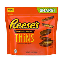 Reese's Thins Milk Chocolate Peanut Butter Cups Candy 7.37oz