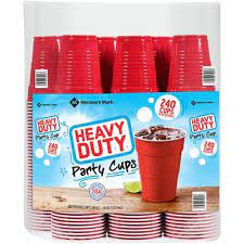 Member's Mark Heavy-Duty Red Plastic Cold Cups 18oz 240ct