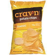 Crav'n Flavor Potato Chips Plain  8oz