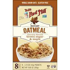 Bob's Red Mill GF Instant Oatmeal Packet Brown Sugar Maple 9.88oz