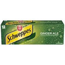 Schweppes Ginger Ale 12 oz cans + Bottle Deposit