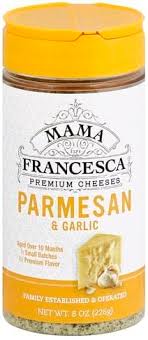 Mama Francesca Grated Cheese Parmesan + Garlic 8oz