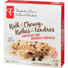 PC Granola Bars  Rich & Chewy Chocolate Chip  6ct 156g