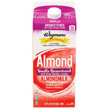 Wegmans Original Unsweetened Almond Milk 30 cal 1/2 Gal