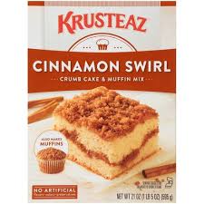 Krusteaz Cinnamon Swirl Crumb Cake  + Muffin Mix  21oz