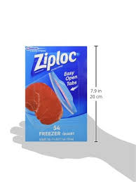 Ziploc Zipper Freezer Bags Quart 54ct