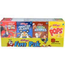 Kellogg's Fun Pak 8 Cereals 8.56oz