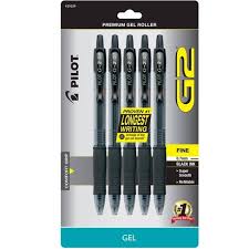 Pilot G2 Gel Pens Ultra Fine 0.38mm 5ct