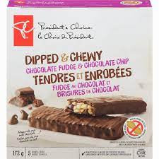 PC Granola Bars Dipped & Chewy Chocolate Fudge & Chocolate Chip 5pk 172gm