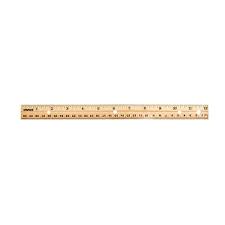 Staples 12" Beveled Wood Ruler 1ct