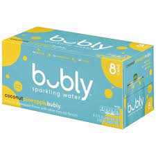 Bubly Sparkling Water Coconut Pineapple 12oz 8pk + Bottle Deposit $0.40