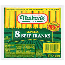 Nathan's Beef Franks 14oz