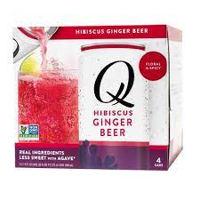 Q  Mixers Hibiscus Ginger Beer 4pk + Bottle Deposit $0.20