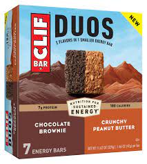 Clif  Bar Duos Chocolate Brownie/Crunchy Peanut Butter 7ct 11.62oz